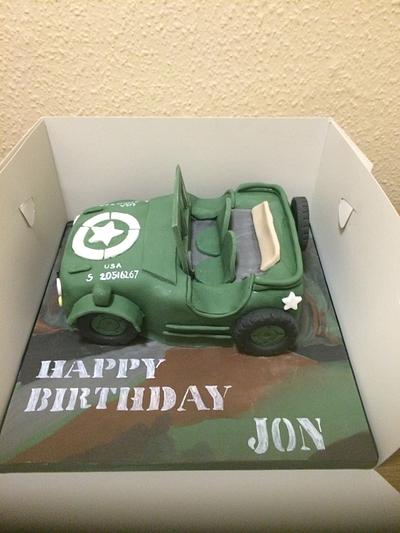 WW1 jeep  - Cake by Kirsty 