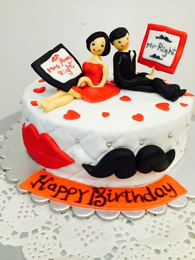 Mr & Mrs Right - Cake by SHREYA KHEMKA