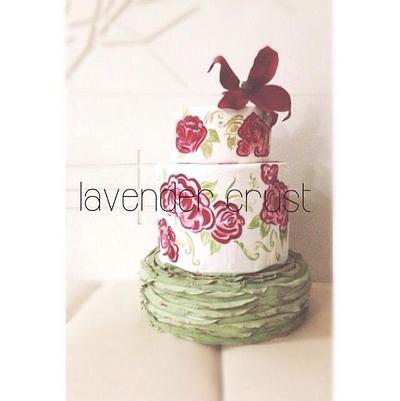 first handpainted cake - Cake by Lavender crust