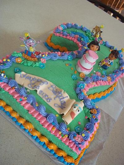 Dora and Diego 2nd Birthday  - Cake by cakes by khandra