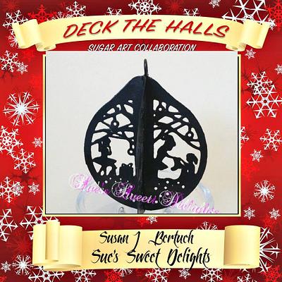 Deck the Halls Sugar Art Collaboration - Cake by Sue's Sweet Delights