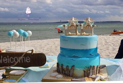 Wedding beach cake - Cake by Brigittes Tortendesign