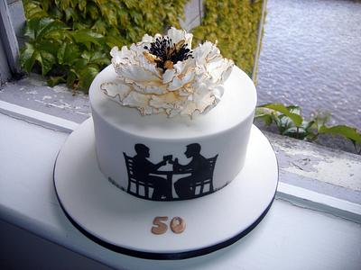 Golden Wedding Anniversary - Cake by Siobhan Buckley