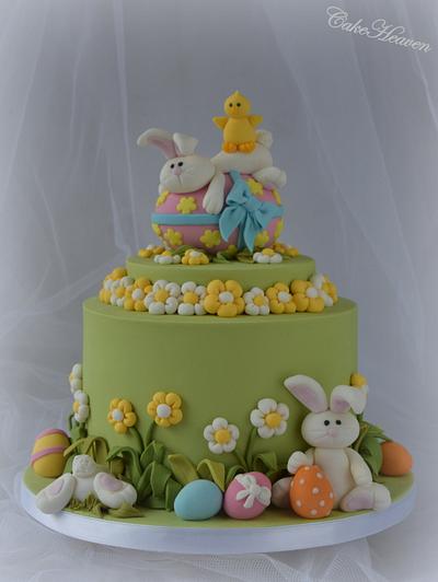 Bunnies really love Easter eggs - Cake by CakeHeaven by Marlene