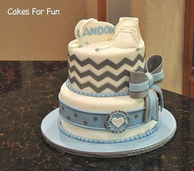 Chevron and shoes - Cake by Cakes For Fun