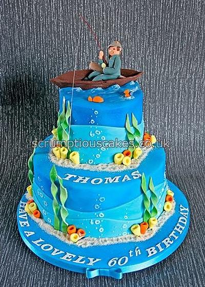 Fishing Theme Birthday Cake - Cake by Scrumptious Cakes