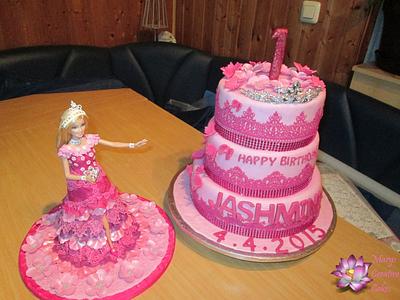 Princess Barbie in Pink - Cake by Mary Yogeswaran