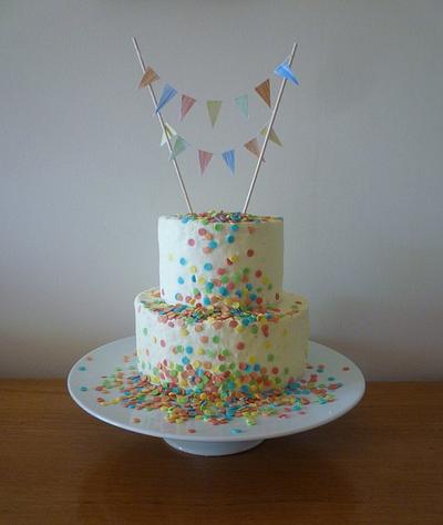 Shabby Chic Buttercream and Bunting! - Cake by The Faith, Hope and Charity Bakery
