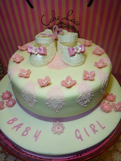 Baby girl cake - Cake by eMillicake