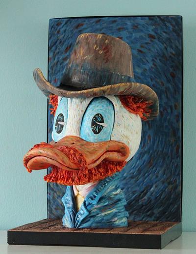 3D Vincent v Gogh / Donald Duck - Cake by Wendy Schlagwein