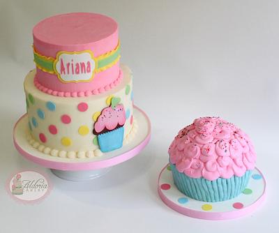 Cupcake 1st birthday! - Cake by Aldoria Cakery