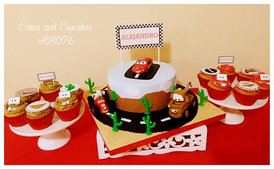 Cake and Cupcakes Cars - Cake by Tortas Amore