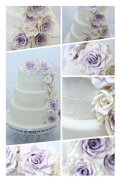 Cascading roses  - Cake by Genna