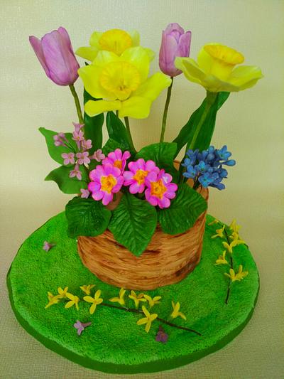 Spring flowers - Cake by Katya
