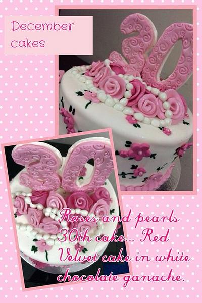 Roses and pearls - Cake by Cup n' Cakes by Tet