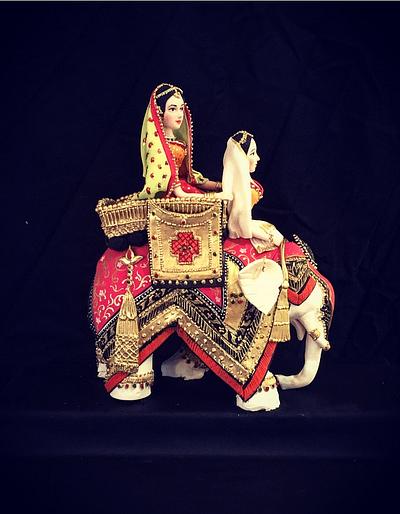 Indian themed cake topper - Cake by The Hot Pink Cake Studio by Ipshita