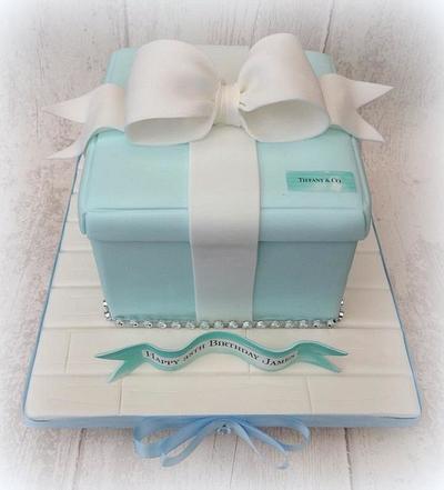 Tiffany Box birthday cake - Cake by Chocomoo