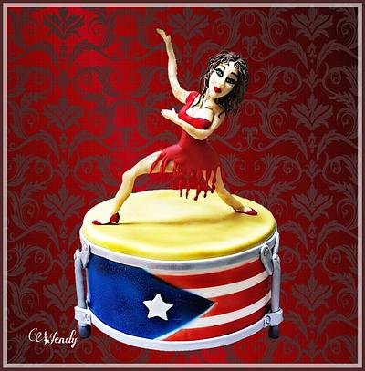 Salsa dancer-Puerto Rico Collaboration - Cake by Wendy