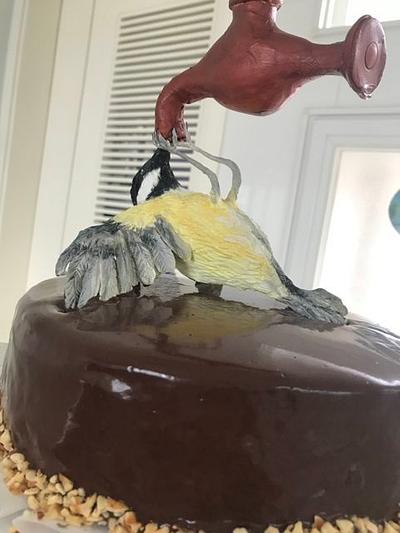 gravity-defying cake with mirror glaze - Cake by alek0