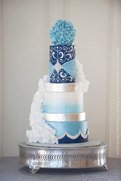 Wintry Wedding - Cake by Cakes ROCK!!!  