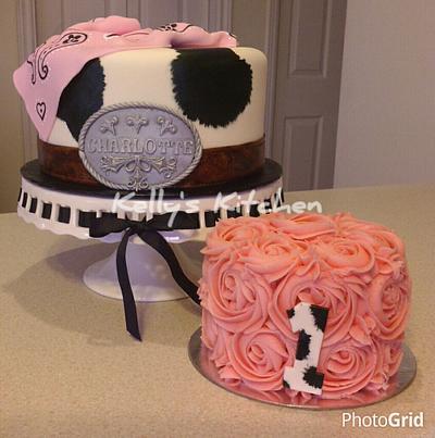 Cowgirl themed first birthday - Cake by Kelly Stevens