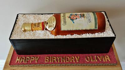 Captain Morgan Spiced Rum Bottle - Cake by Enza - Sweet-E