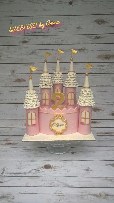 Pink castle cake  - Cake by SWEET ART Anna Rodrigues