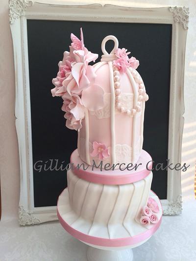 Vintage birdcage cake - Cake by Gillian mercer cakes 