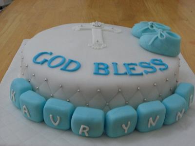 Christening Cake - Cake by JudeCreations