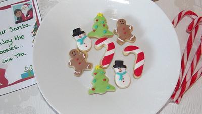 Mini iced Christmas sugar cookies - Cake by Hayley