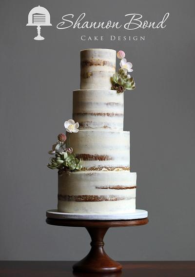 Semi-Naked Wedding Cake - Cake by Shannon Bond Cake Design