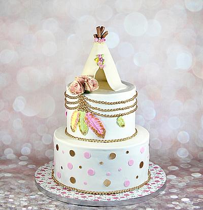 Boho theme cake  - Cake by soods