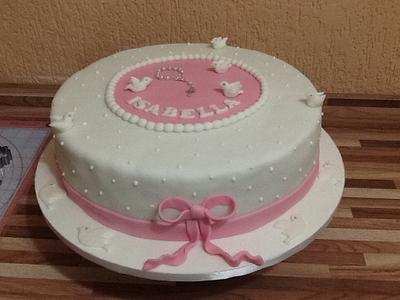 Christening girl cake - Cake by claudia borges
