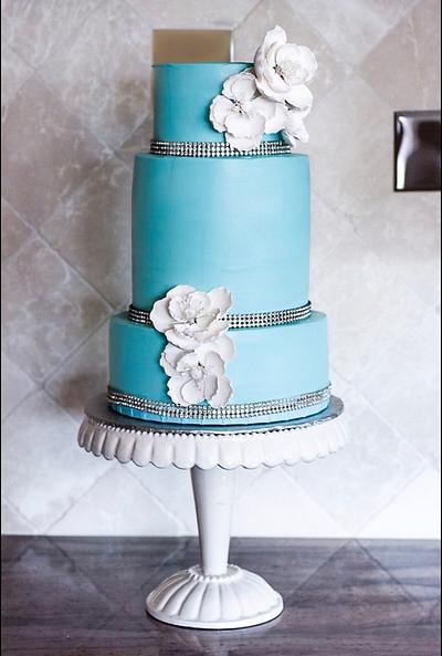 Tiffany Blue Wedding Cake - Cake by Kakes Xcetera
