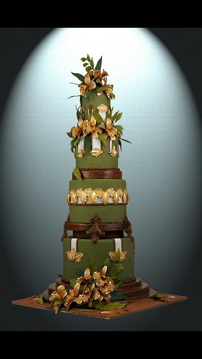 Golden Orchids - Cake by Bryson Perkins