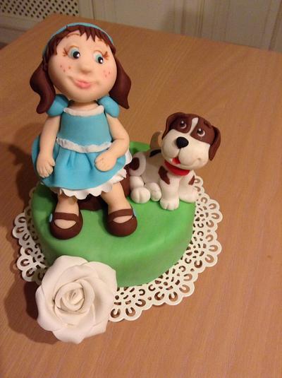 Girl & Puppy - Cake by Natalia Picci