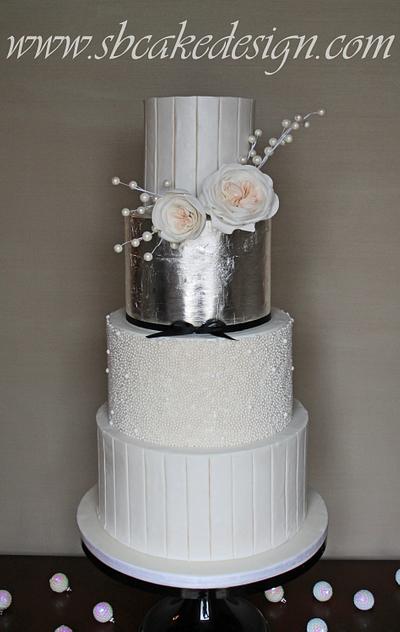 Modern Elegance Wedding Cake - Cake by Shannon Bond Cake Design
