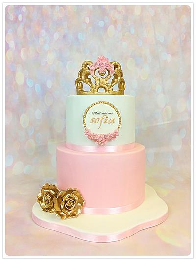 Princess cake gold - Cake by Cindy Sauvage 