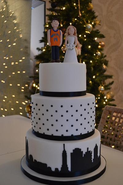 New York Themed Wedding Cake - Cake by Rachel Nickson