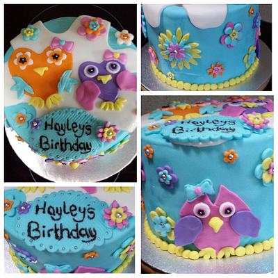 Hippy Owls - Cake by sofeesmum