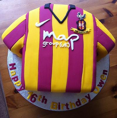 Bradford City Football shirt - Cake by Carrie