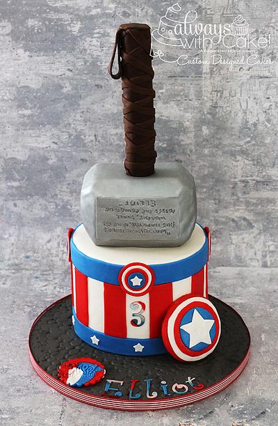 Captain America & Thor - Cake by AlwaysWithCake