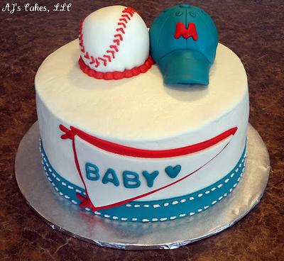 Baseball Baby Shower Cake - Cake by Amanda Reinsbach