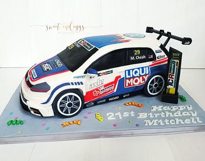 TCR Racers Car - Cake by Lulu Goh