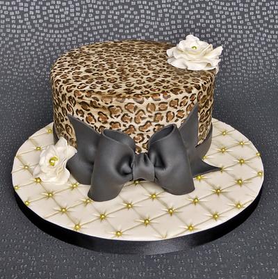 Leopard Print Birthday Cake - Cake by Pam 