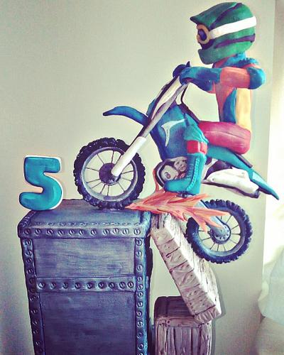 Moto cross biker  - Cake by Torte decorate di Stefy by Stefania Sanna