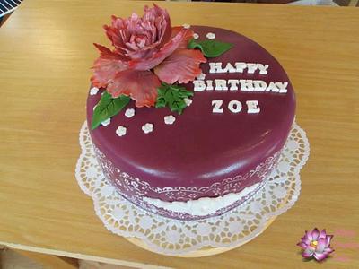 Peony makes beautiful birthday - Cake by Mary Yogeswaran