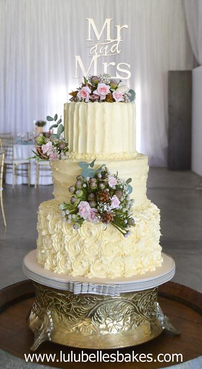 Buttercream wedding cake - Cake by Lulubelle's Bakes