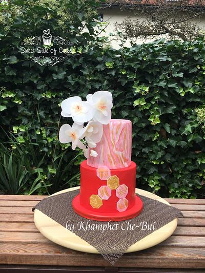 Birthday Cake for my Mom - Cake by Sweet Side of Cakes by Khamphet 