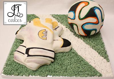Football Cake - Cake by JT Cakes